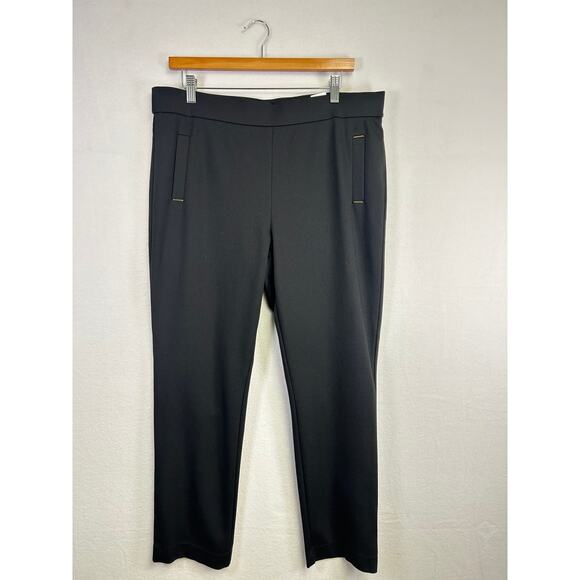 Woman's Pull On Ankle Black Dress Pants - Size 12 Professional  Career Chic - Picture 1 of 10